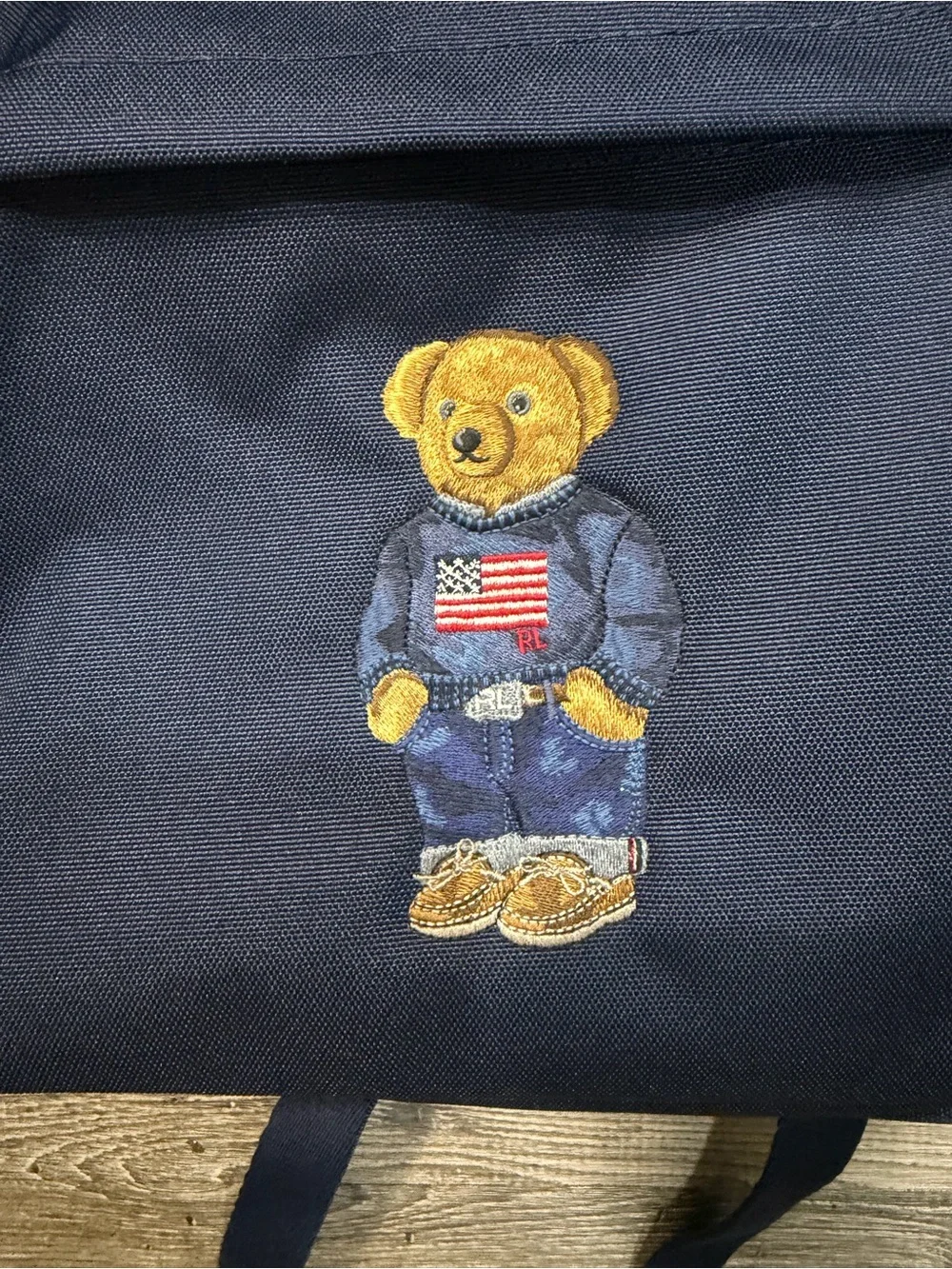 Polo Ralph Lauren Polo Bear Embroidered Varsity Backpack Navy Blue